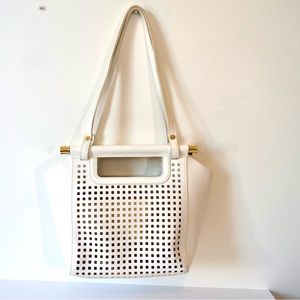 Neiman Marcus Laser cut shoulder bag